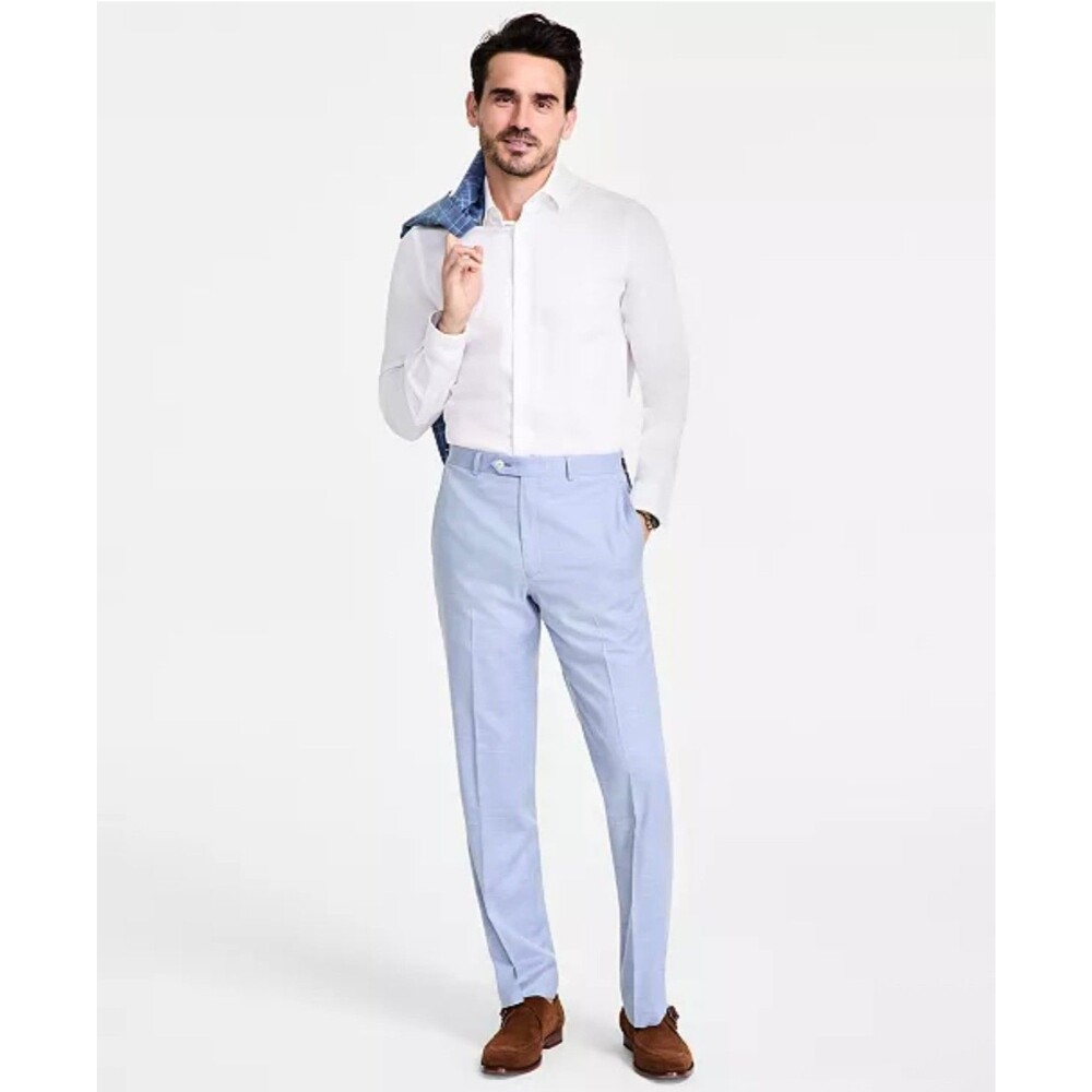 $95 NEW MICHAEL KORS Mens 31x30 Light Blue Soft Trousers/Dress Pants/Slacks